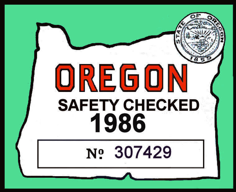 (image for) 1986 Oregon Safety Check Inspection sticker